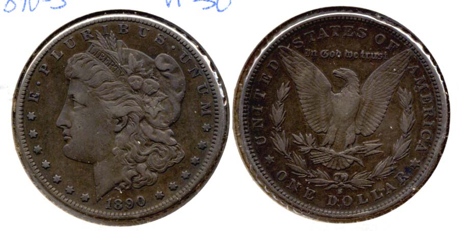 1890-S Morgan Silver Dollar VF-30