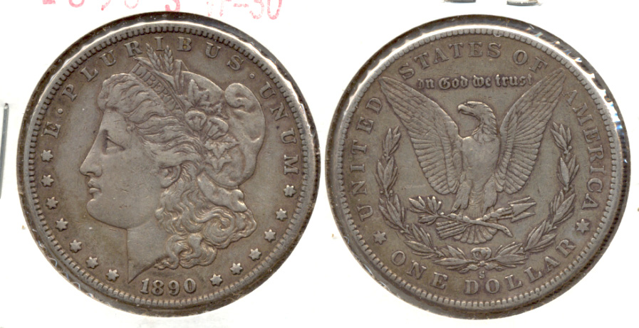 1890-S Morgan Silver Dollar VF-30 b