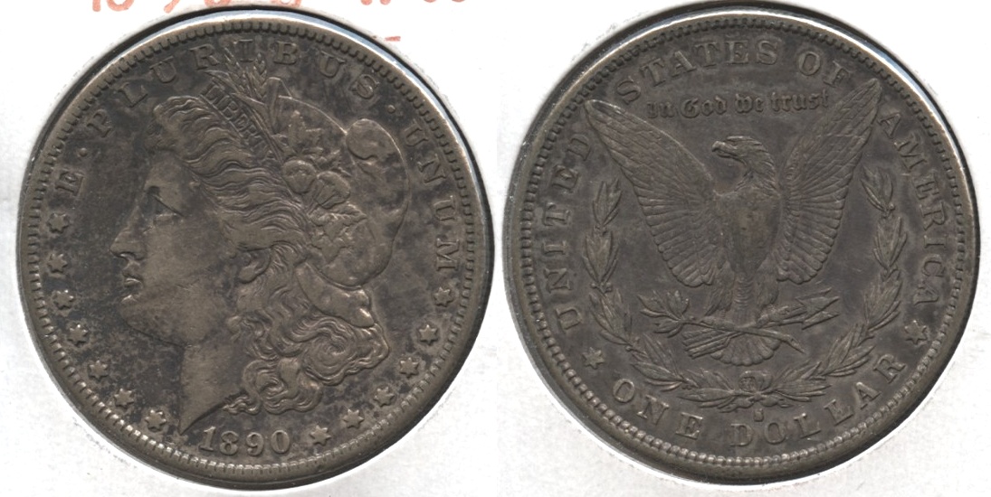 1890-S Morgan Silver Dollar VF-30 #g