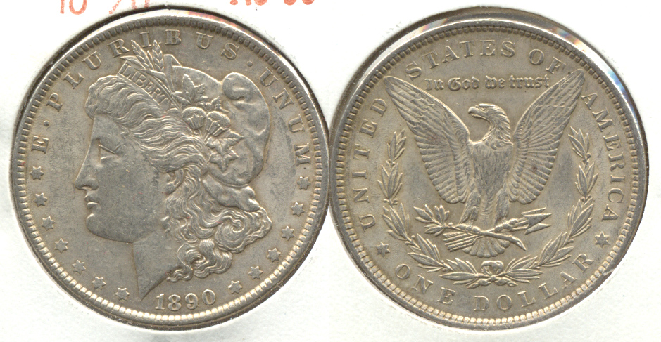 1890 Morgan Silver Dollar AU-50 d
