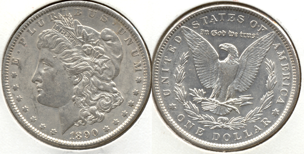 1890 Morgan Silver Dollar AU-50 e
