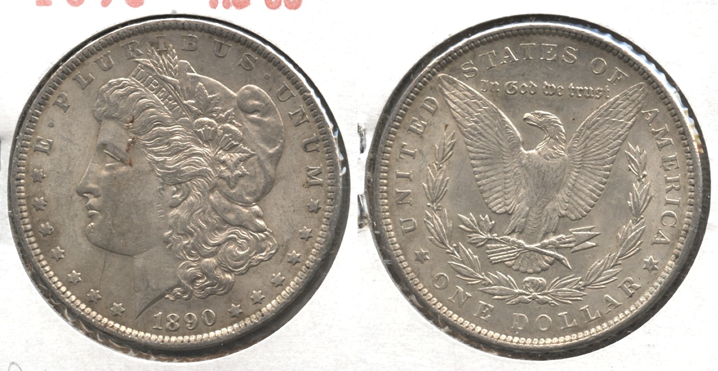1890 Morgan Silver Dollar AU-50 #n