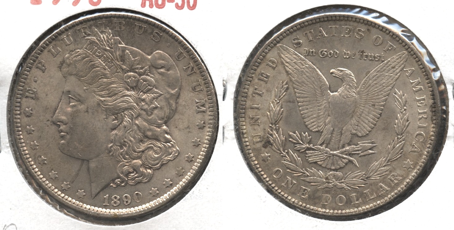 1890 Morgan Silver Dollar AU-50 #o