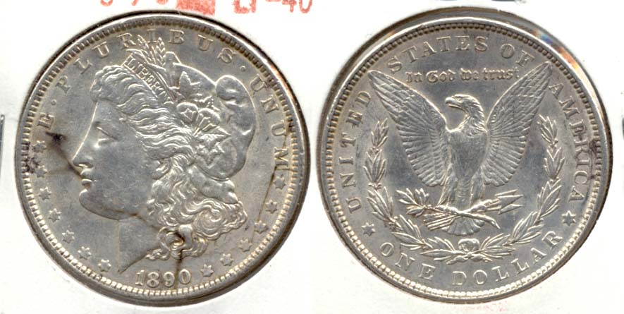 1890 Morgan Silver Dollar EF-40 f