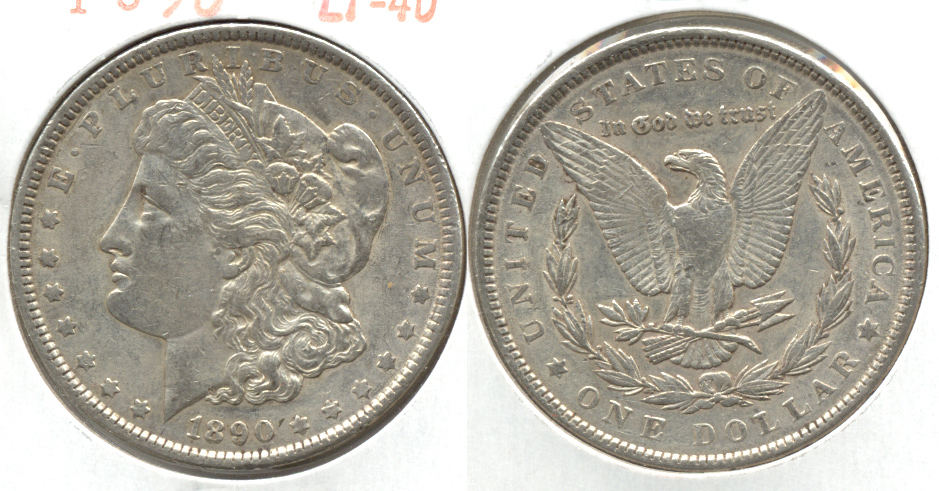 1890 Morgan Silver Dollar EF-40 m