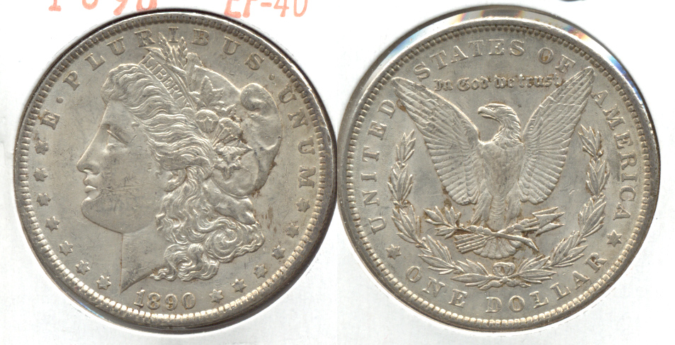 1890 Morgan Silver Dollar EF-40 n