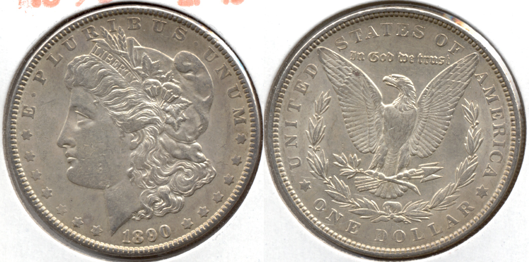 1890 Morgan Silver Dollar EF-45 h