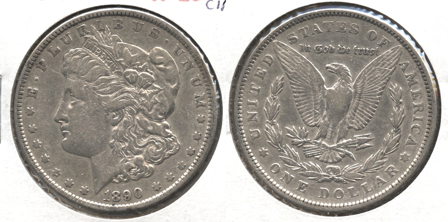 1890 Morgan Silver Dollar VF-20 #g Lightly Cleaned