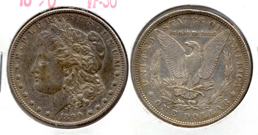 1890 Morgan Silver Dollar VF-30 a