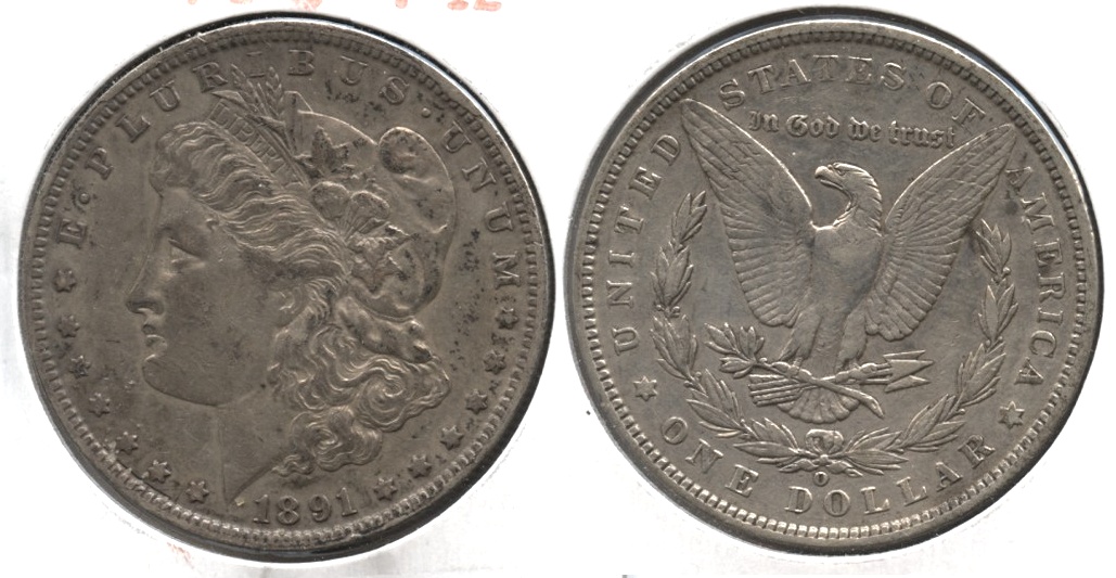 1891-O Morgan Silver Dollar Fine-12 d