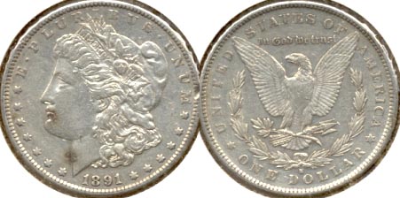 1891-S Morgan Silver Dollar EF-40