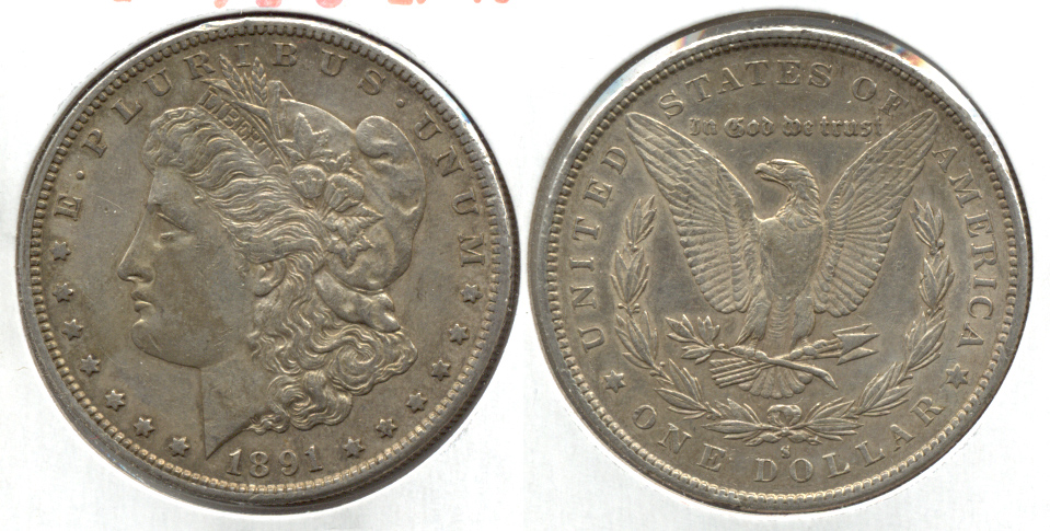 1891-S Morgan Silver Dollar EF-40 f