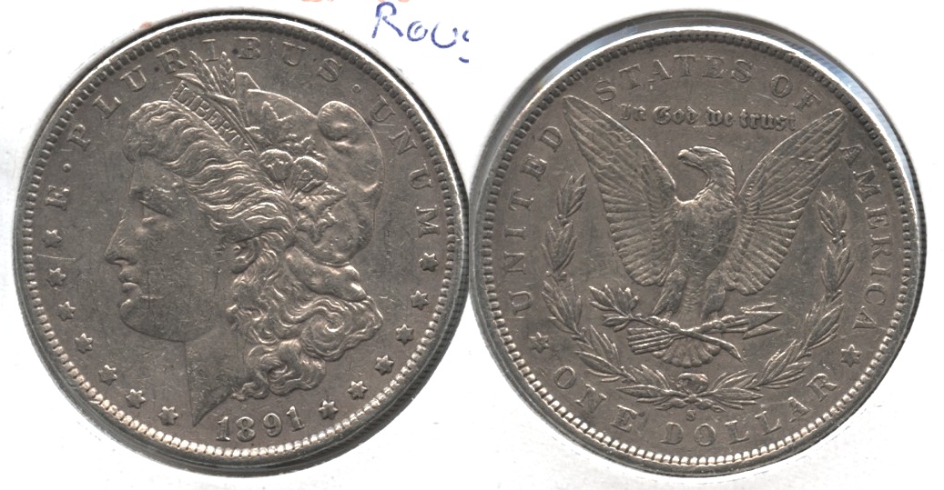 1891-S Morgan Silver Dollar EF-40 #i Rough