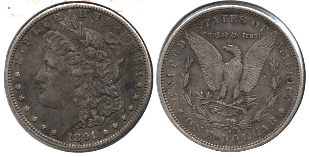 1891-S Morgan Silver Dollar EF-40 j