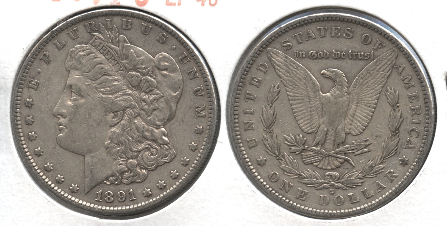 1891-S Morgan Silver Dollar EF-40 #k