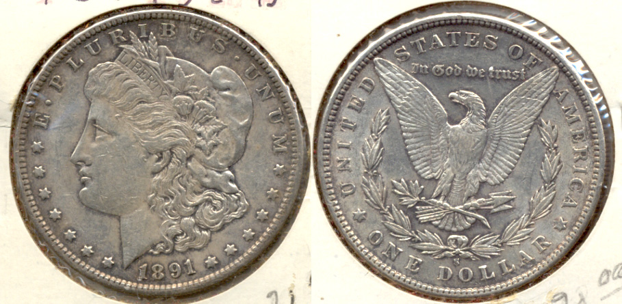 1891-S Morgan Silver Dollar EF-45