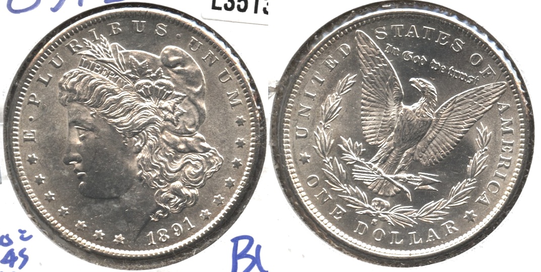 1891-S Morgan Silver Dollar MS-62