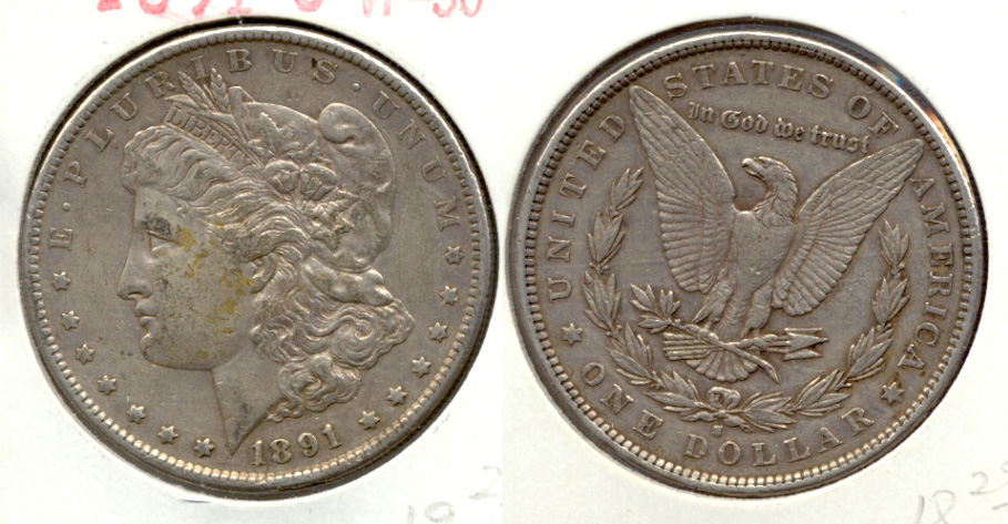 1891-S Morgan Silver Dollar VF-30
