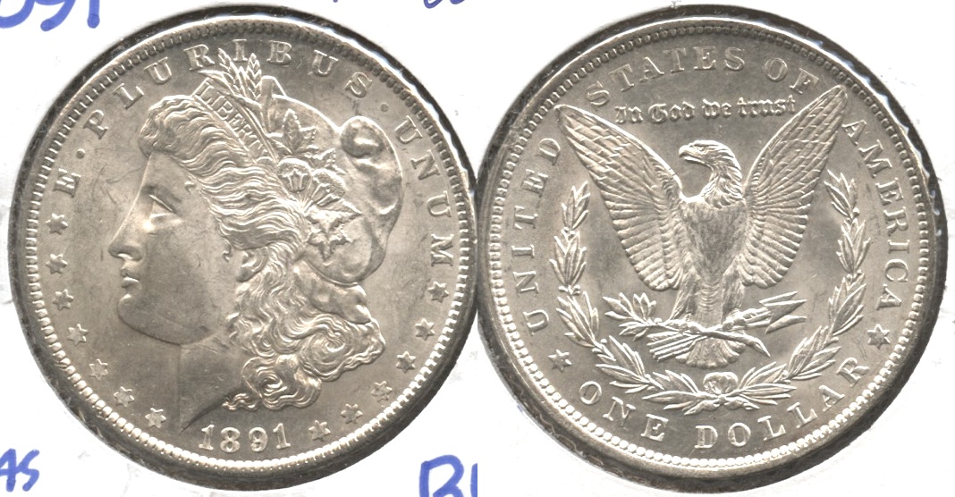 1891 Morgan Silver Dollar MS-60 #a