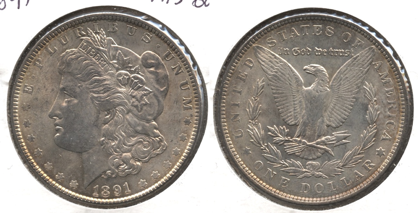 1891 Morgan Silver Dollar MS-60 #b