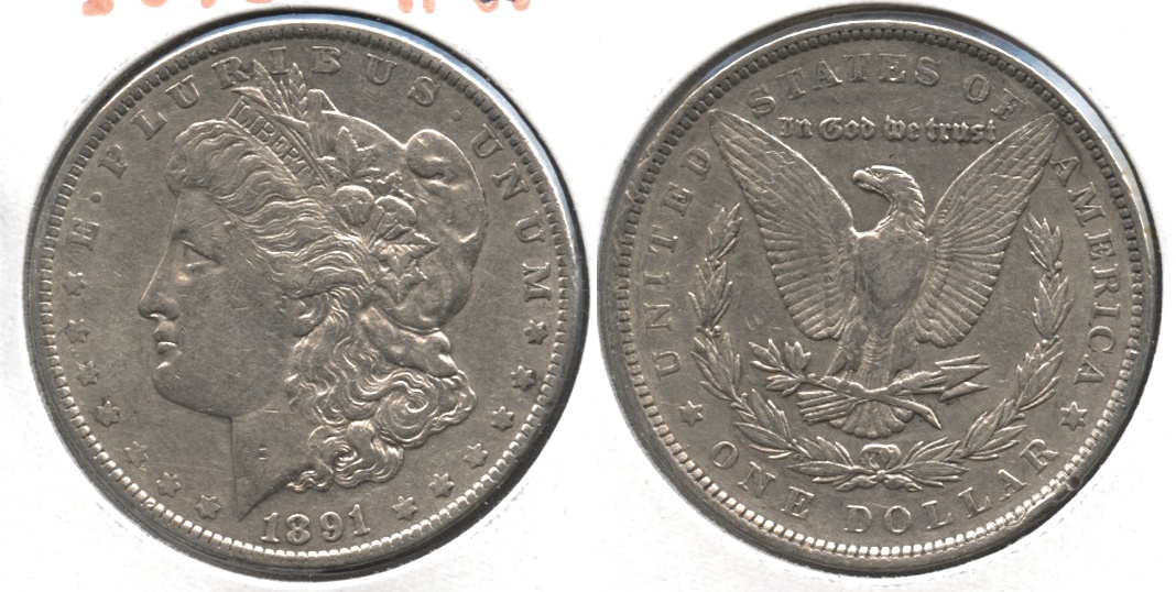 1891 Morgan Silver Dollar VF-20 #k