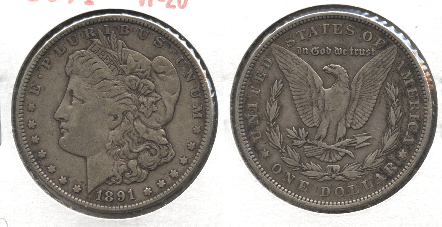 1891 Morgan Silver Dollar VF-20 #n