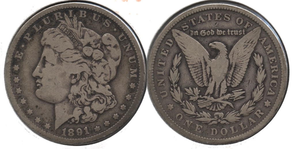 1891 Morgan Silver Dollar VG-8