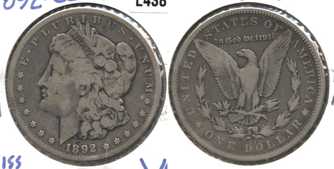 1892-CC Morgan Silver Dollar Good-4