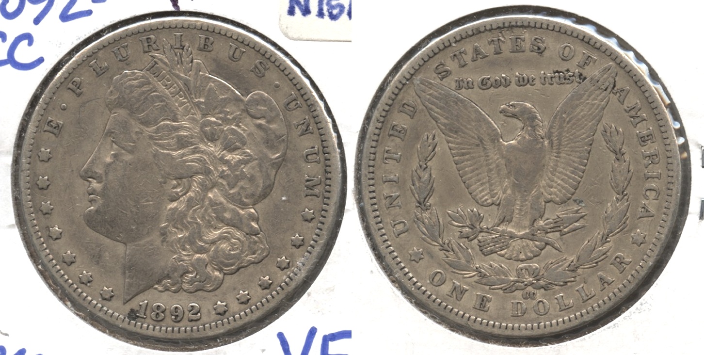 1892-CC Morgan Silver Dollar VF-20 #a