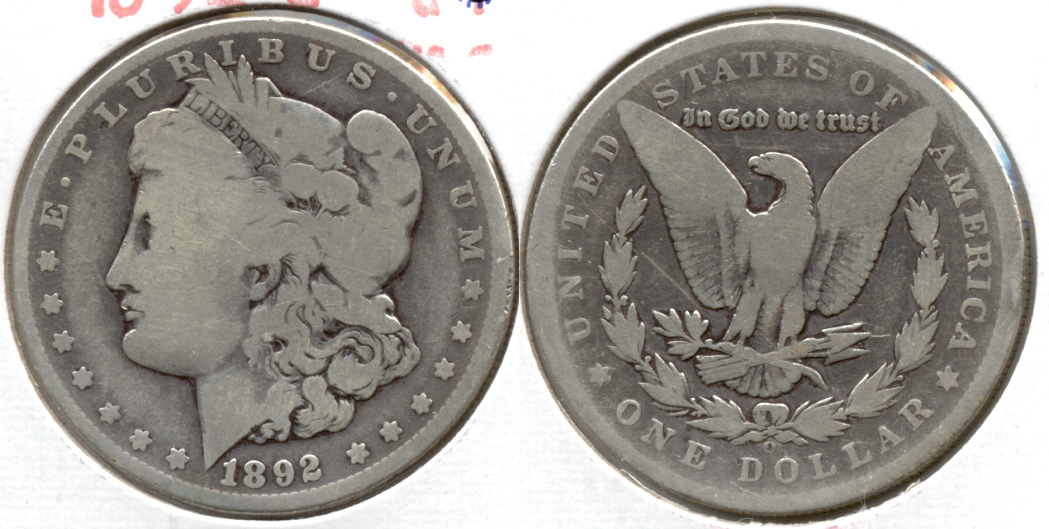 1892-O Morgan Silver Dollar Good-4 a