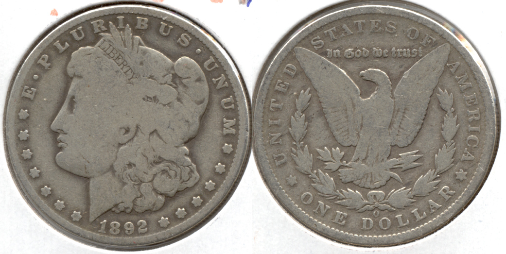 1892-O Morgan Silver Dollar Good-4 b
