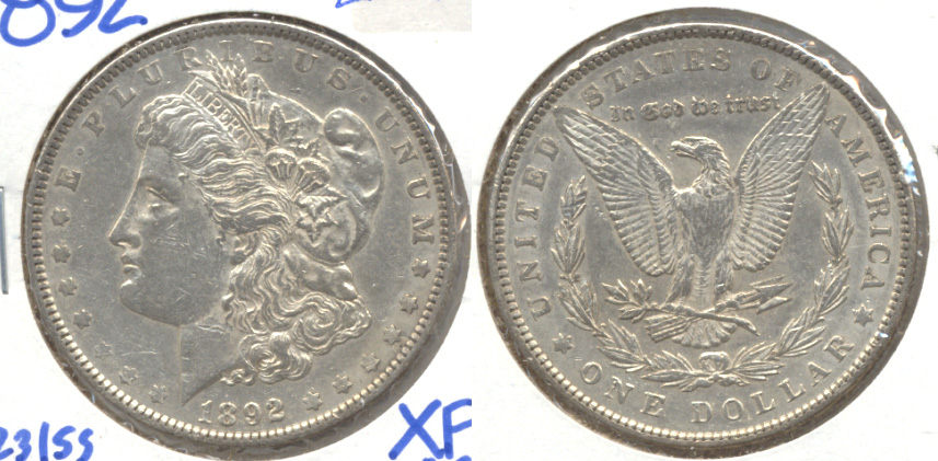 1892 Morgan Silver Dollar EF-45