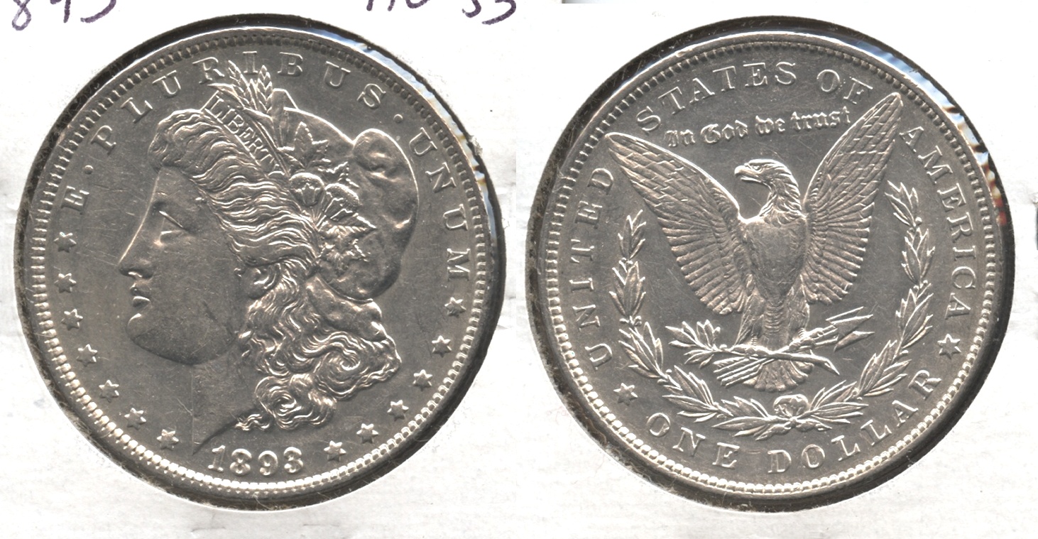 1893 Morgan Silver Dollar AU-53