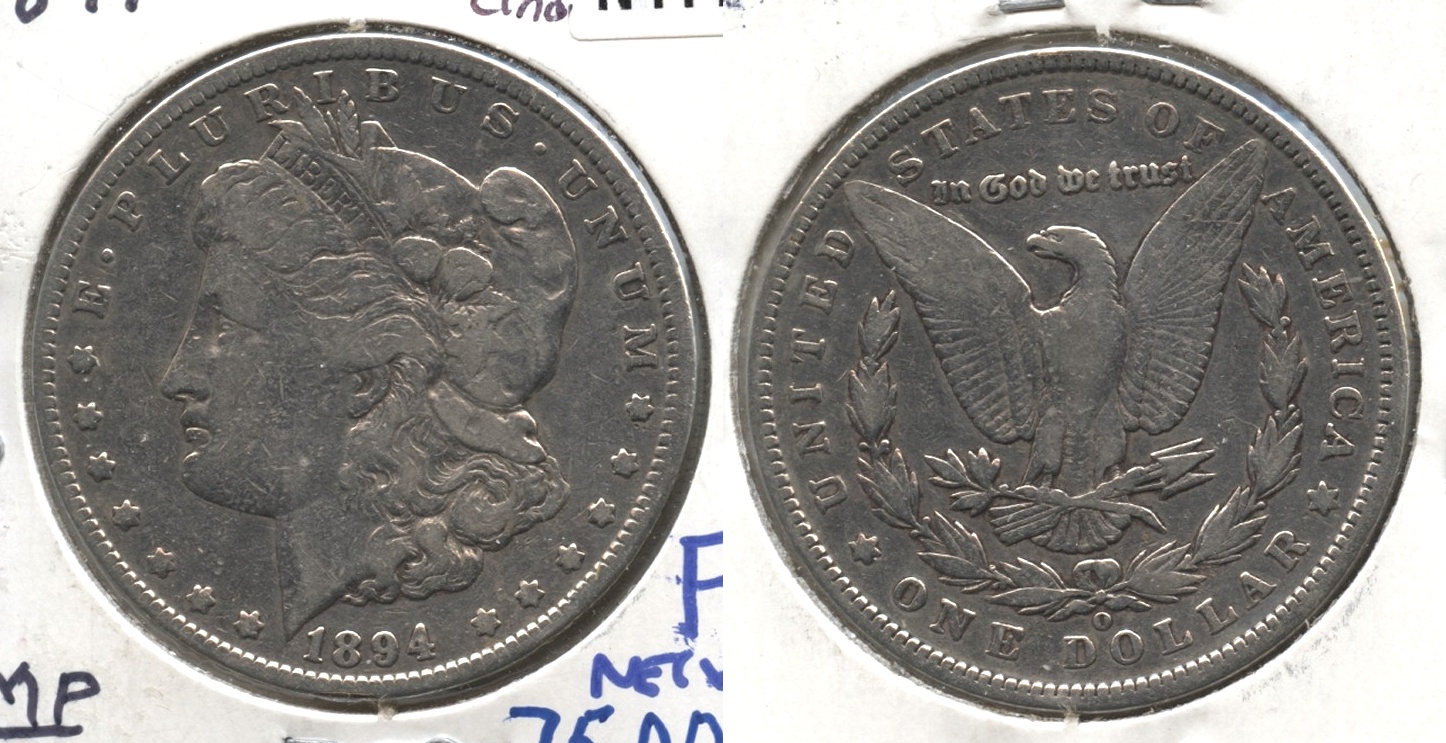 1894-O Morgan Silver Dollar Fine-12 Cleaned
