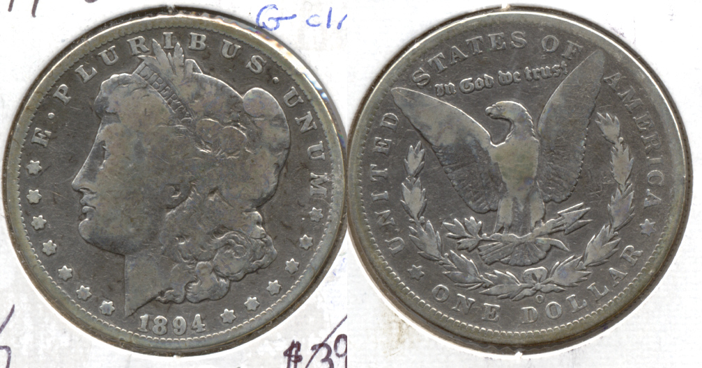 1894-O Morgan Silver Dollar Good-4 a Cleaned