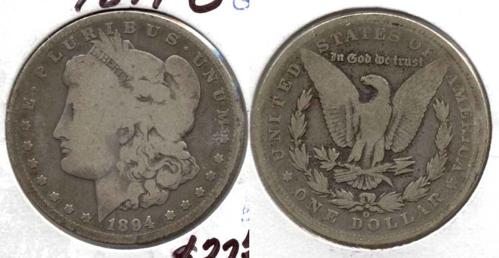 1894-O Morgan Silver Dollar Good-4 b