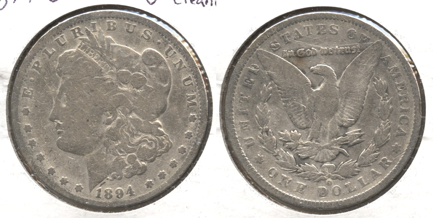 1894-O Morgan Silver Dollar Good-4 #i Cleaned
