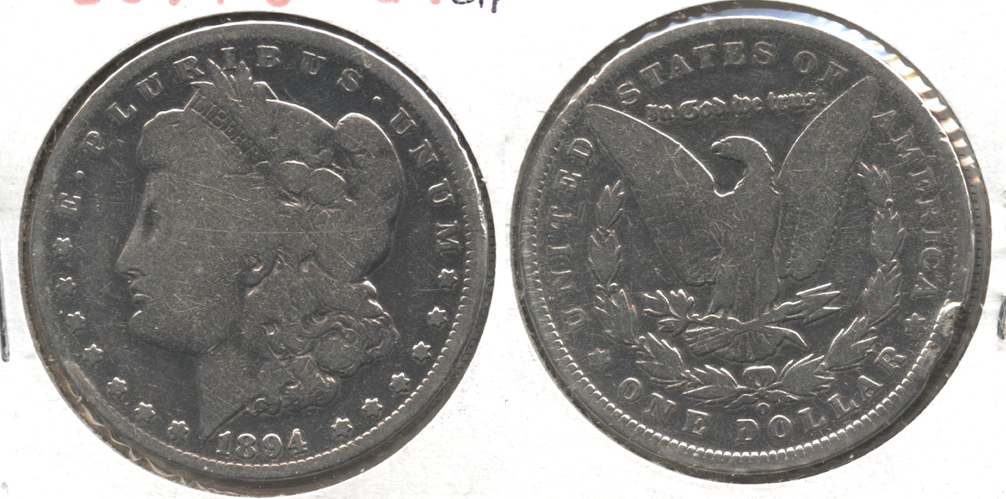 1894-O Morgan Silver Dollar Good-4 #j Cleaned