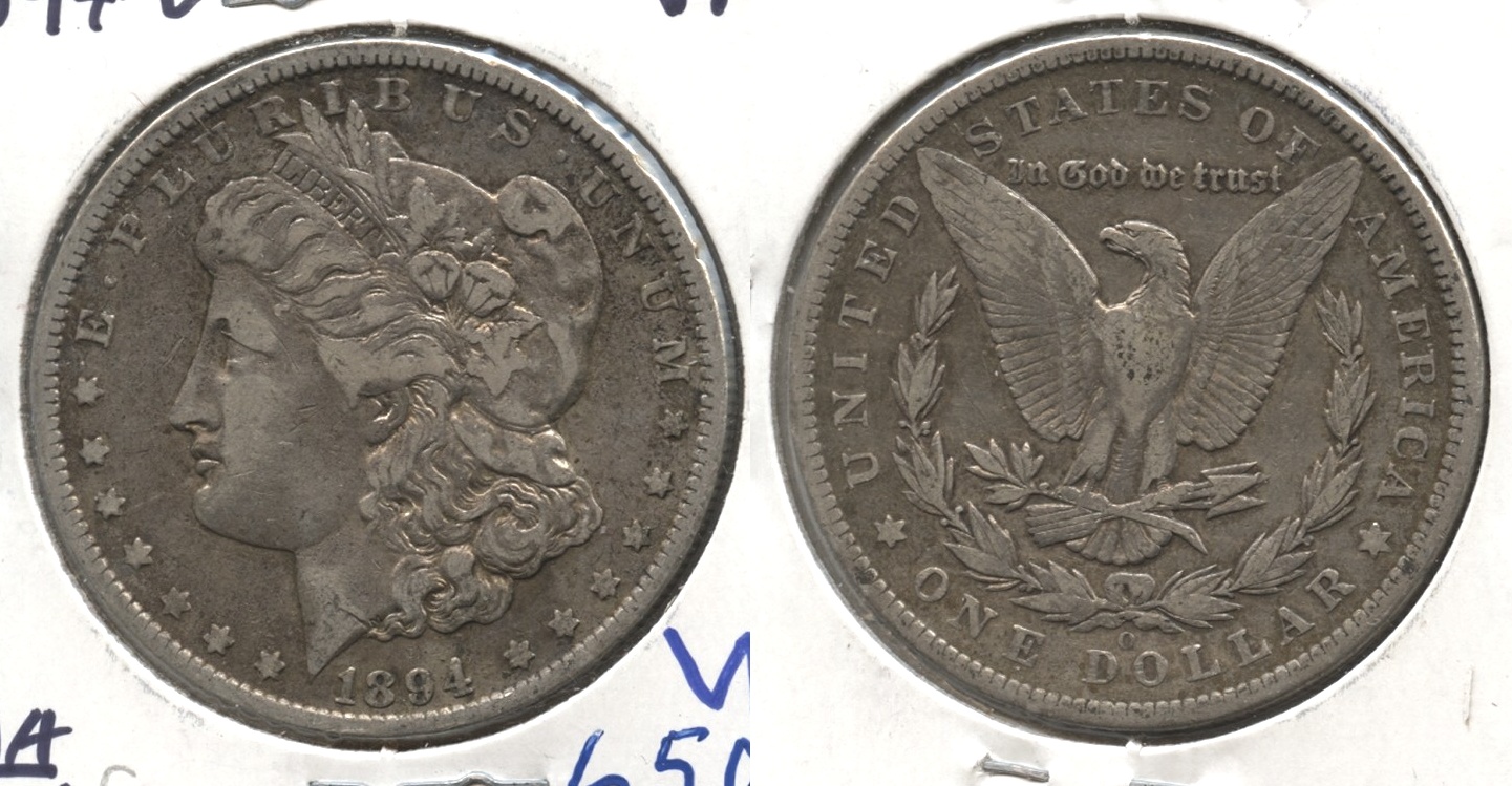 1894-O Morgan Silver Dollar VF-20 #f