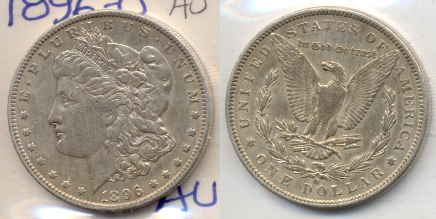 1896-O Morgan Silver Dollar AU-50