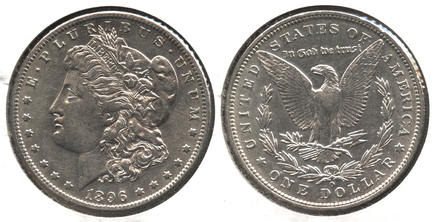 1896-O Morgan Silver Dollar AU-50 #b
