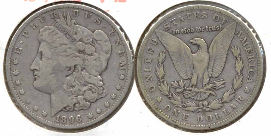 1896-O Morgan Silver Dollar Fine-12 a