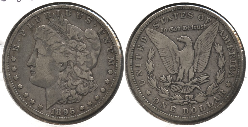 1896-O Morgan Silver Dollar Fine-12 d