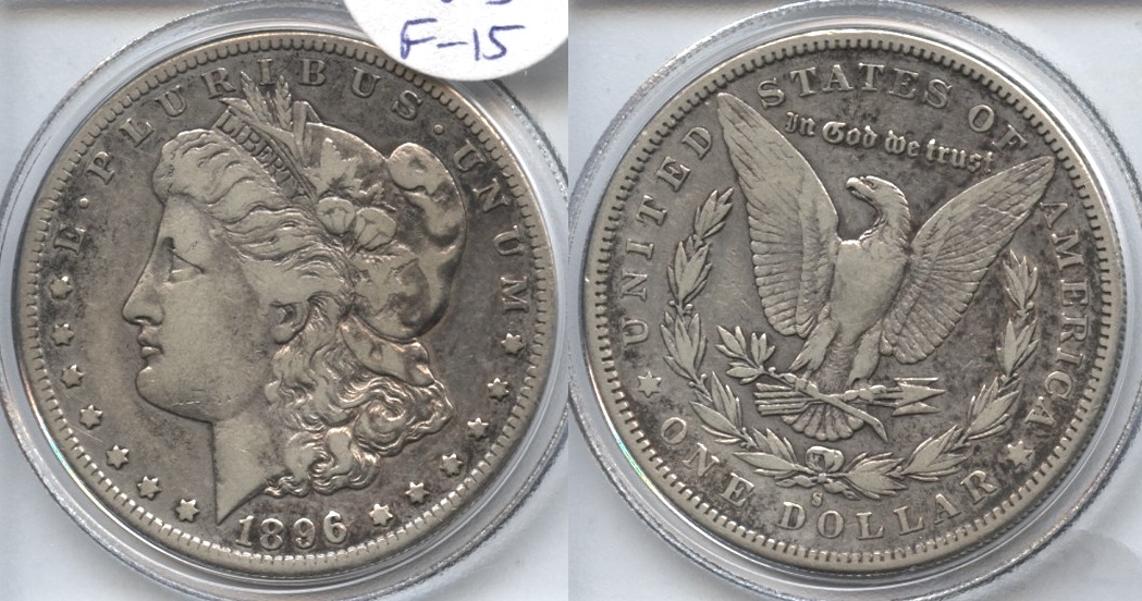 1896-S Morgan Silver Dollar Fine-15 VAM-6, Doubled 1