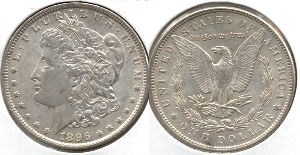 1896 Morgan Silver Dollar AU-50 aa