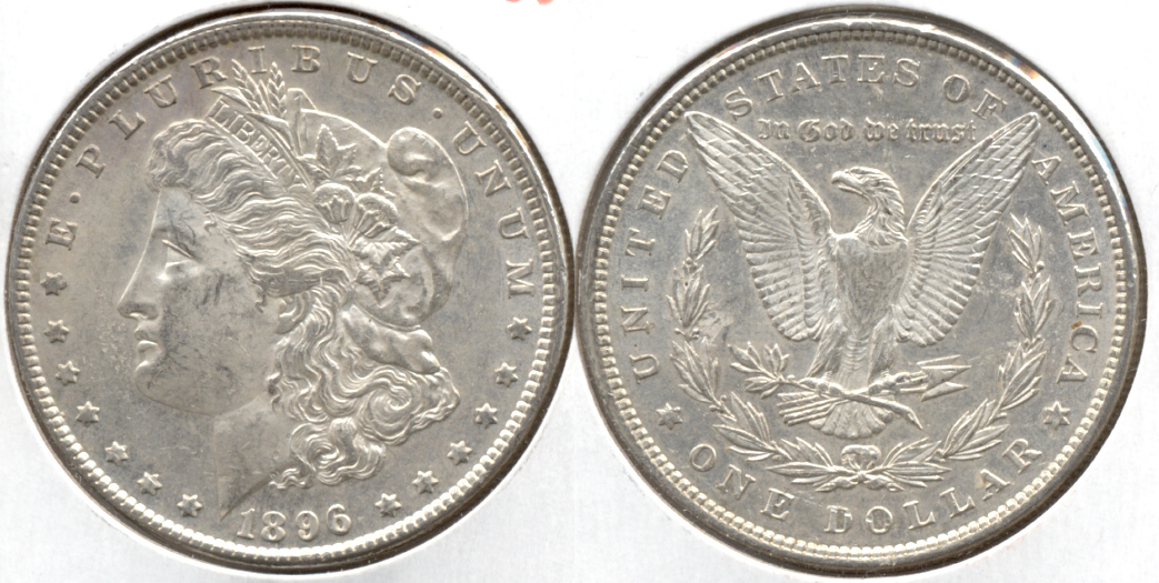 1896 Morgan Silver Dollar AU-50 ad