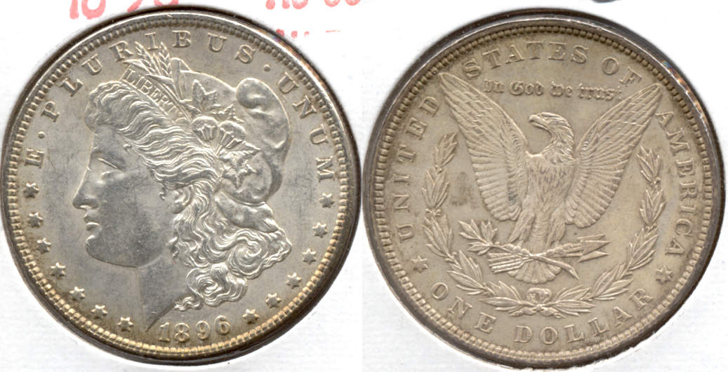 1896 Morgan Silver Dollar AU-50 af