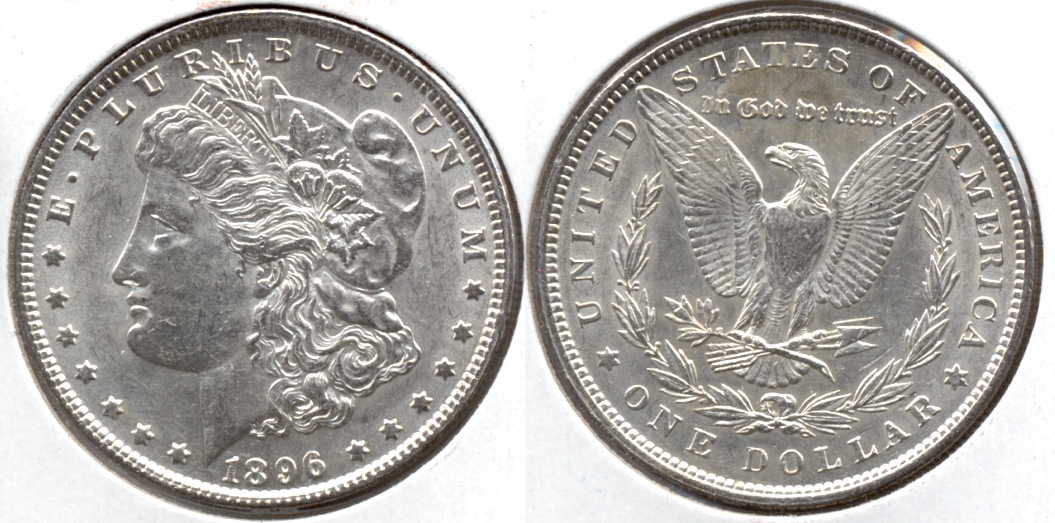 1896 Morgan Silver Dollar AU-50 aj