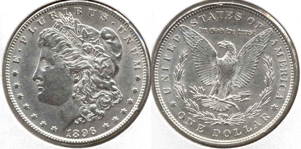 1896 Morgan Silver Dollar AU-50 ak