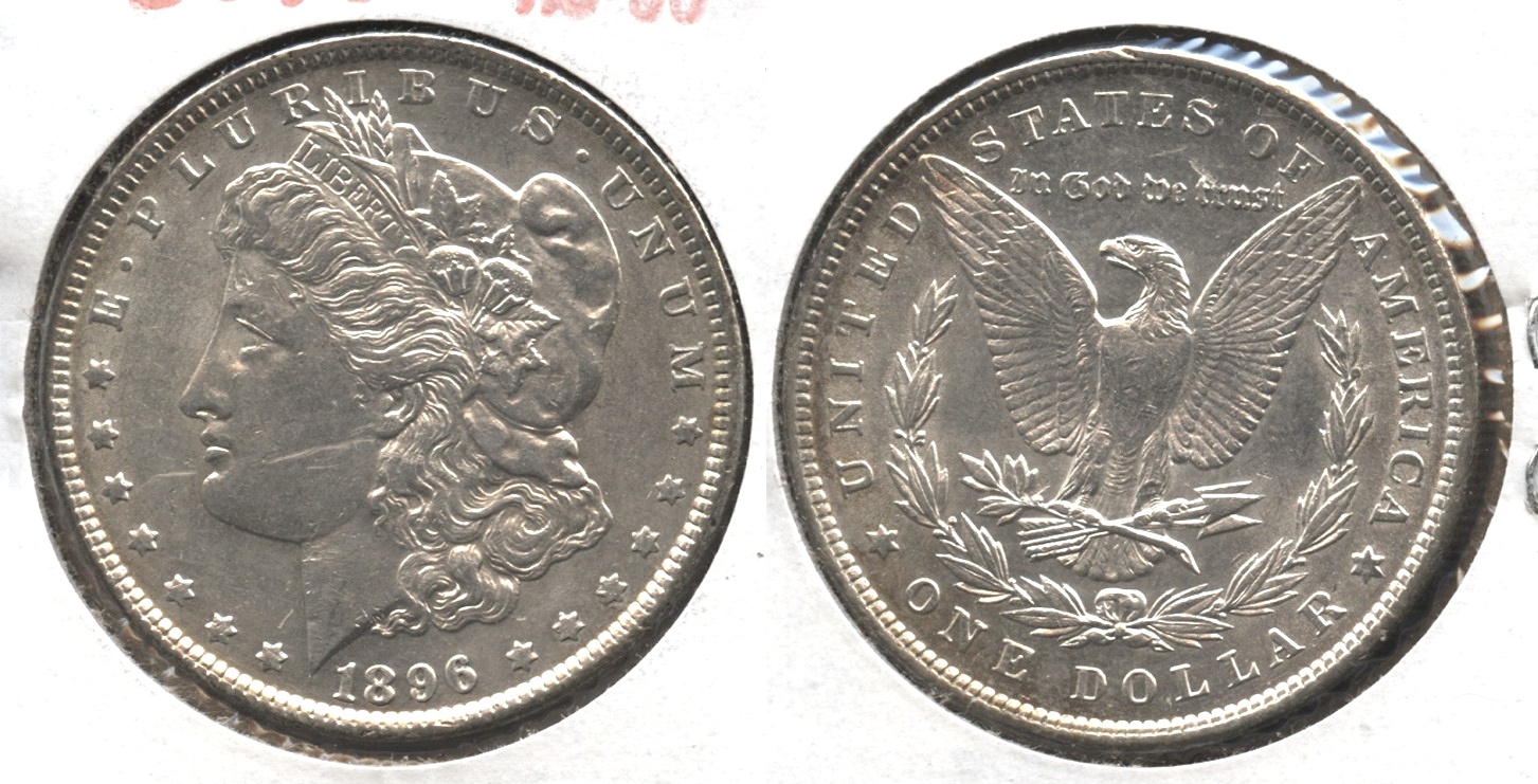 1896 Morgan Silver Dollar AU-50 #bg